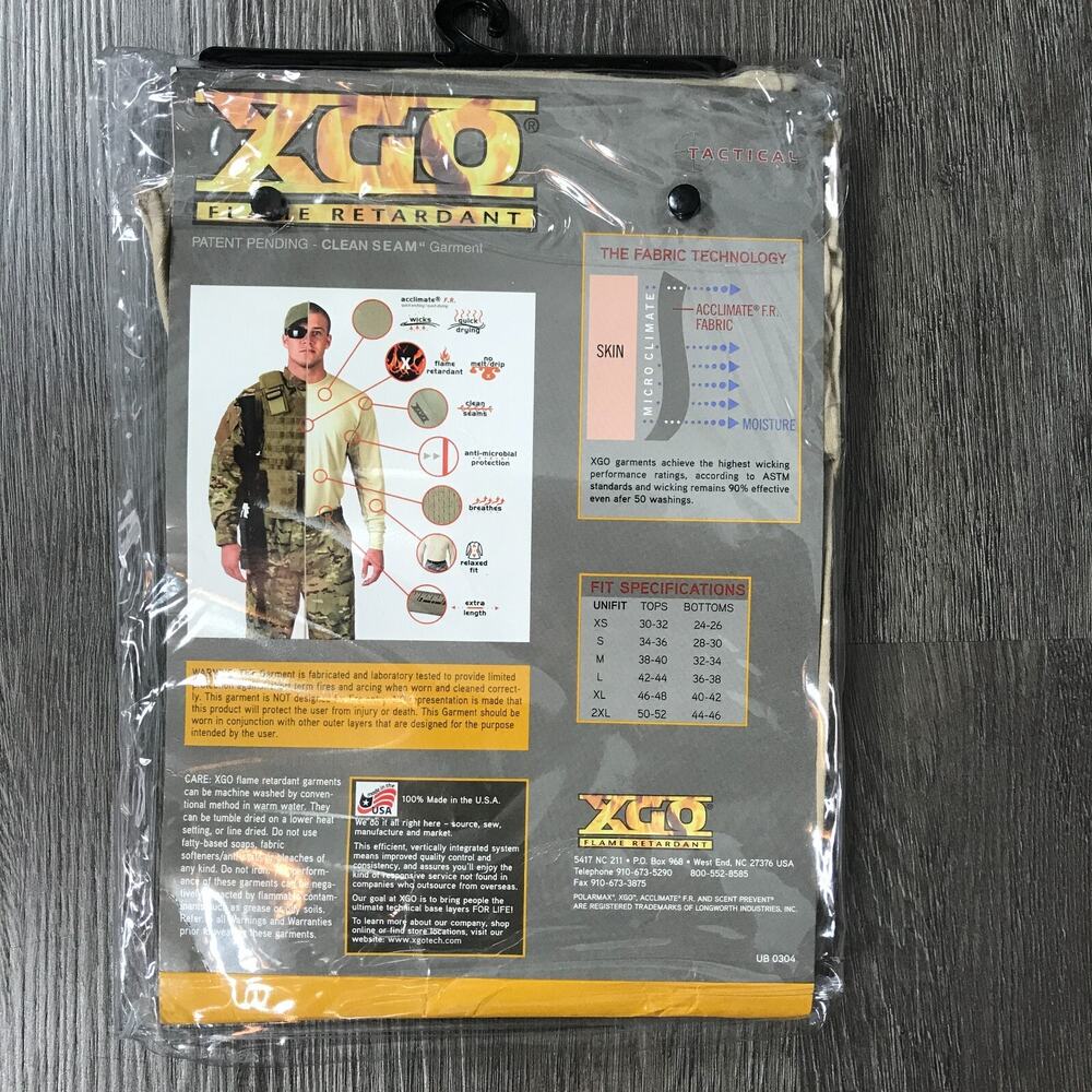 XGO Flame Retardant Lightweight Men's Pants Size XS Layer Phase 1 Acclimate Tan